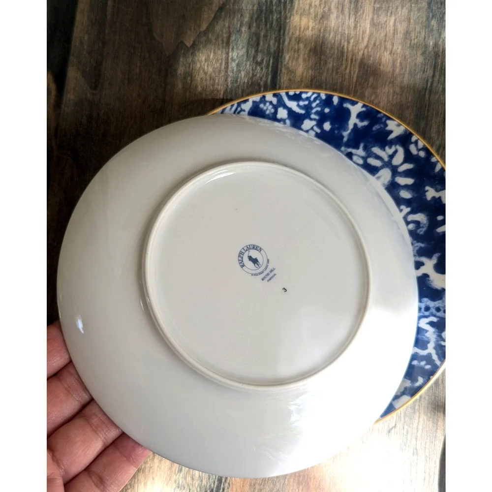 Ralph Lauren Round Hill SET 6 + Sugar Bowl SALAD BREAD & BUTTER SAUCERS Total 37